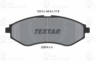 Комплект тормозных колодок (дисковый тормоз) TEXTAR 2397401