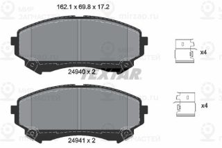 Комплект тормозных колодок (дисковый тормоз) TEXTAR 2494001