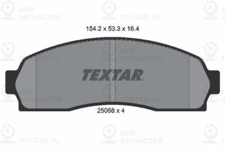 Комплект тормозных колодок (дисковый тормоз) TEXTAR 2506801