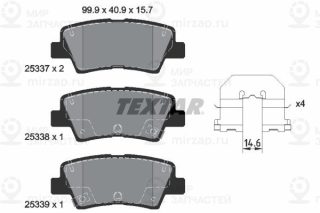 Комплект тормозных колодок (дисковый тормоз) TEXTAR 2533701