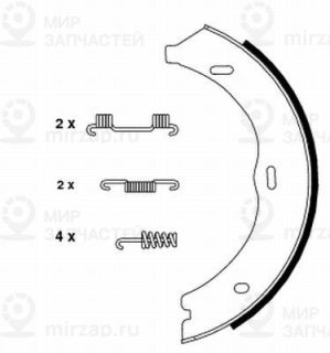 Комплект тормозных колодок стояночной системы TEXTAR 91061900