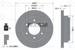 Тормозной диск TEXTAR 92135103