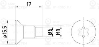 Болт, диск тормозного механизма TEXTAR TPM0004