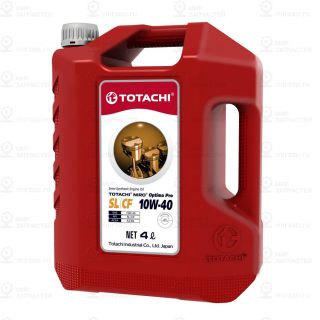 Масло Моторное Totachi Niro Optima Pro Semi-Synthetic Sl / Cf 10W-40 Пласт. 4Л TOTACHI 1C404