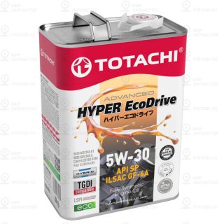 Масло Моторное Totachi Hyper Ecodrive Fully Synthetic Sp/Gf-6A 5W-30 4Л TOTACHI E0304
