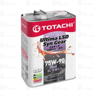 Масло Трансмиссионное Синтетическое Totachi Ultima Lsd Syn-Gear 75W-90 Gl-5 4Л TOTACHI G3304