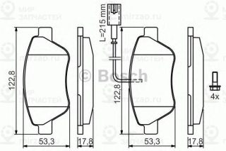 Тормозные колодки BOSCH 0986424597