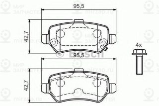 Тормозная колодка BOSCH 0986424646