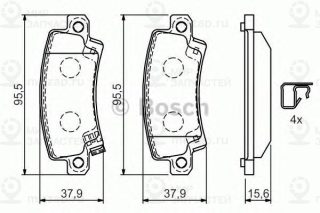 Торм. колодки диск.задн. BOSCH 0986424790