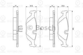 Тормозные колодки BOSCH 0986466751