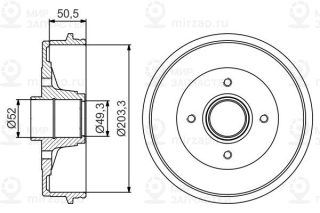 Тормозной барабан BOSCH 0986477211