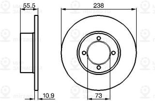 Тормозной диск BOSCH 0986478079