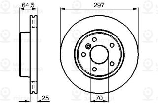 Тормозной диск BOSCH 0986478483
