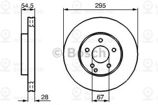 Тормозной диск BOSCH 0986479039