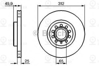 Тормозной диск BOSCH 0986479058