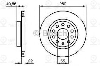 Тормозной диск передний BOSCH 0986479098