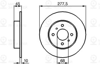 Тормозной диск BOSCH 0986479105