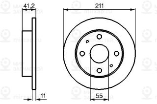 Тормозной диск BOSCH 0986479119