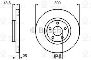 Тормозной диск передний BOSCH 0986479171
