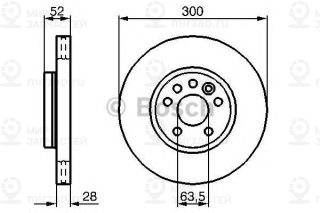 Тормозной диск передний BOSCH 0986479261