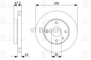 Тормозной диск передний BOSCH 0986479328