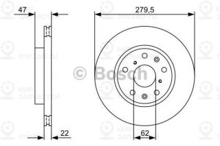 Тормозной диск BOSCH 0986479403