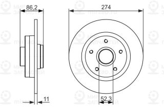 Тормозной диск BOSCH 0986479682
