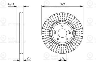 Тормозной диск BOSCH 0986479786