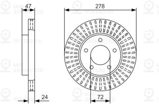 Тормозной диск BOSCH 0986479A52