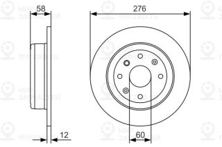 Тормозной диск BOSCH 0986479A56