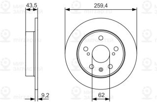 Тормозной диск BOSCH 0986479C44