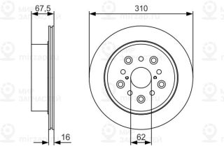 Тормозной диск BOSCH 0986479R25