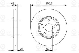 Тормозной диск BOSCH 0986479R28