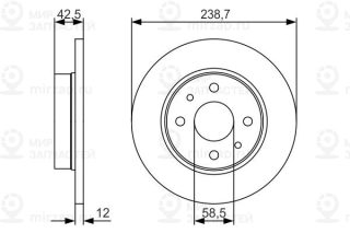 Тормозной диск BOSCH 0986479R61