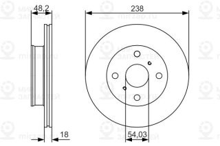 Тормозной диск BOSCH 0986479R75