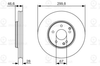 Тормозной диск BOSCH 0986479R79