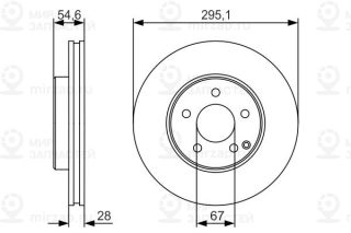 Тормозной диск BOSCH 0986479R99