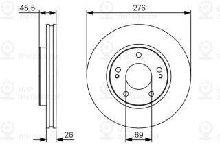 Тормозной диск BOSCH 0986479S00