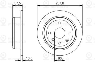 Тормозной диск BOSCH 0986479S08