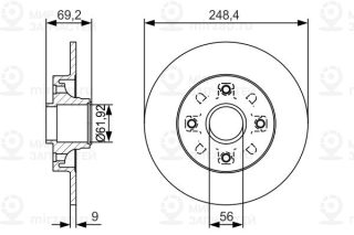 Тормозной диск BOSCH 0986479S43
