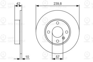Тормозной диск BOSCH 0986479S52