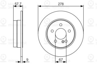 Тормозной диск BOSCH 0986479S96