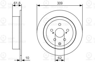 Тормозной диск BOSCH 0986479T04