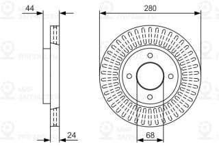 Тормозной диск BOSCH 0986479U62