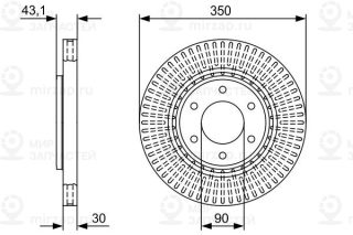 Тормозной диск BOSCH 0986479V51