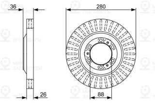 Тормозной диск BOSCH 0986479V88