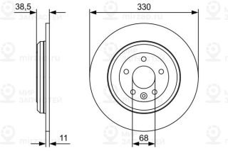 Тормозной диск BOSCH 0986479W01