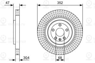 Тормозной диск BOSCH 0986479W53