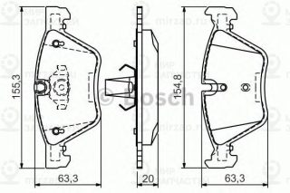 Тормозные колодки диск пер BOSCH 0986494118