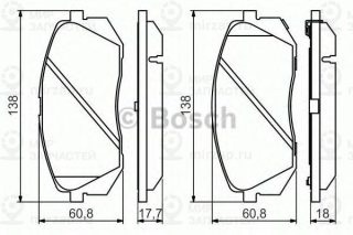 Колодки передние BOSCH 0986494559